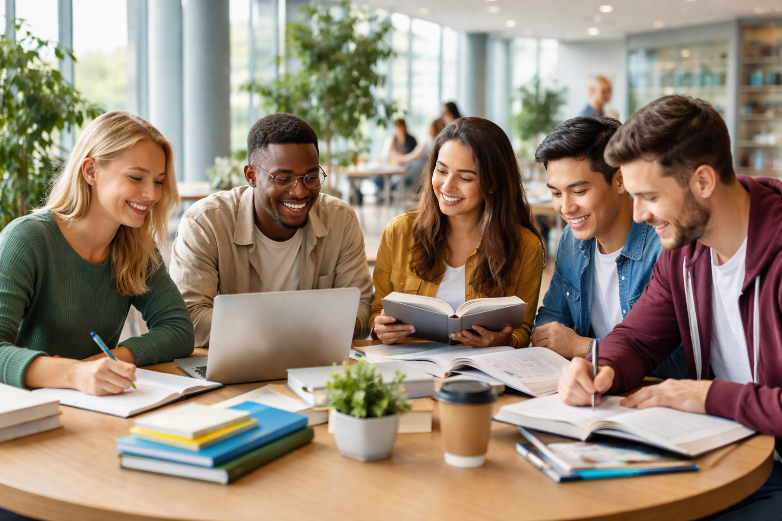 Students studying across vocational, undergraduate, and postgraduate programmes